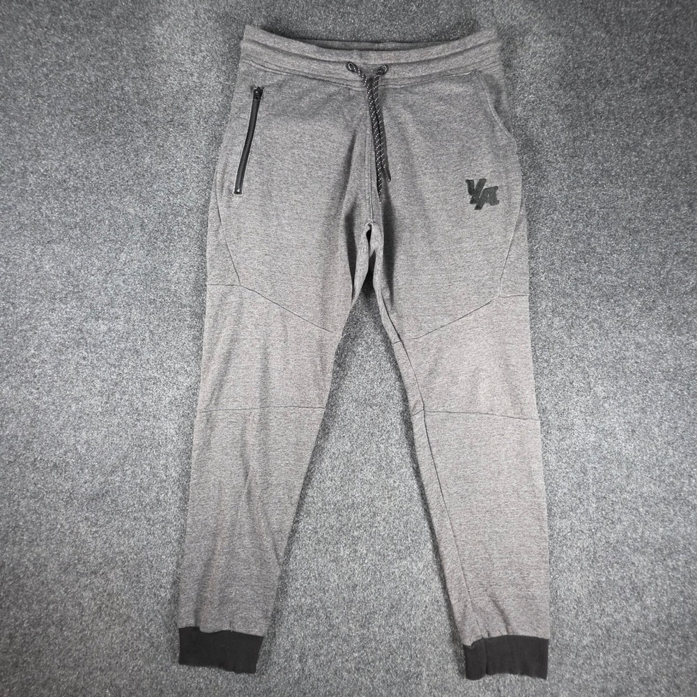 YoungLA Joggers Mens Large Gray Athletic Gym Sweatpants Tapered Fit Drawstring
